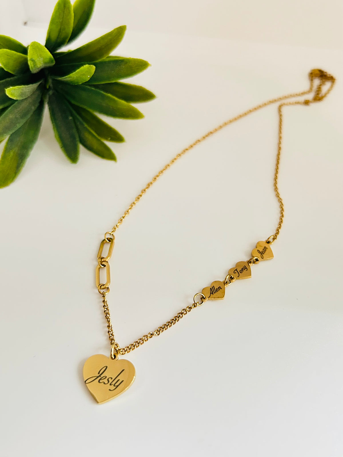 Collar Corazones Personalizado