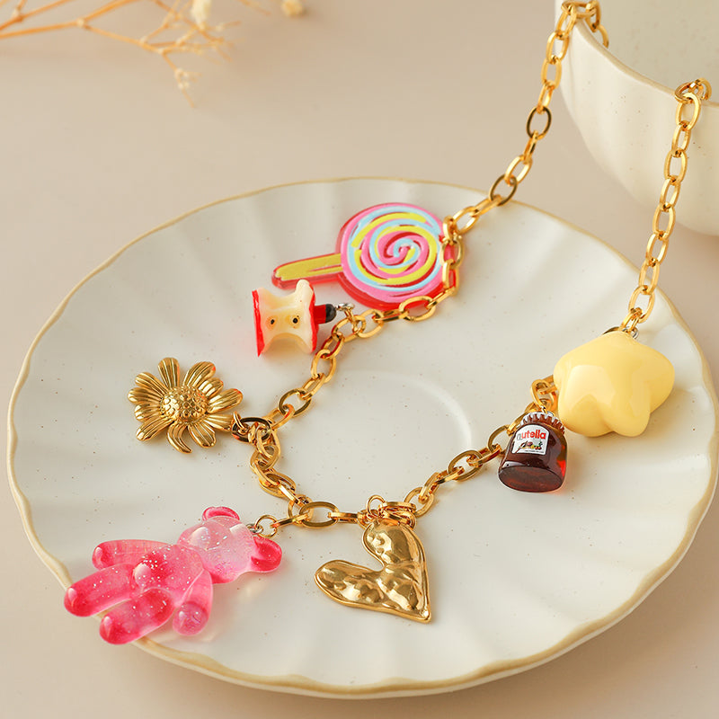 Collar Oso Charms