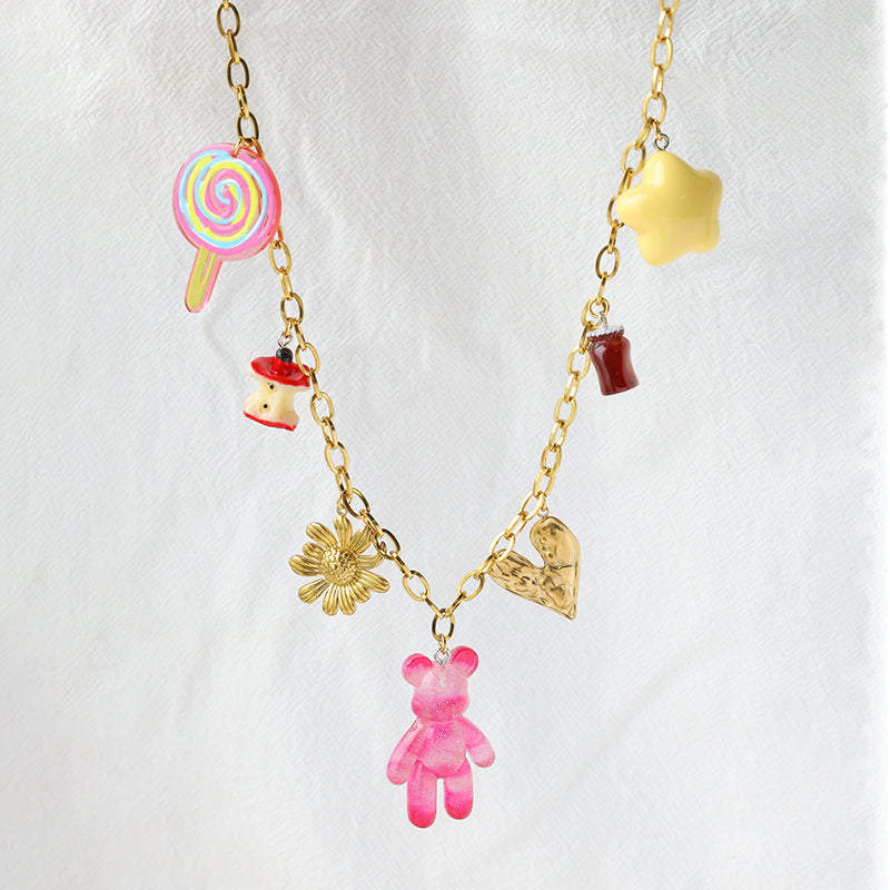 Collar Oso Charms