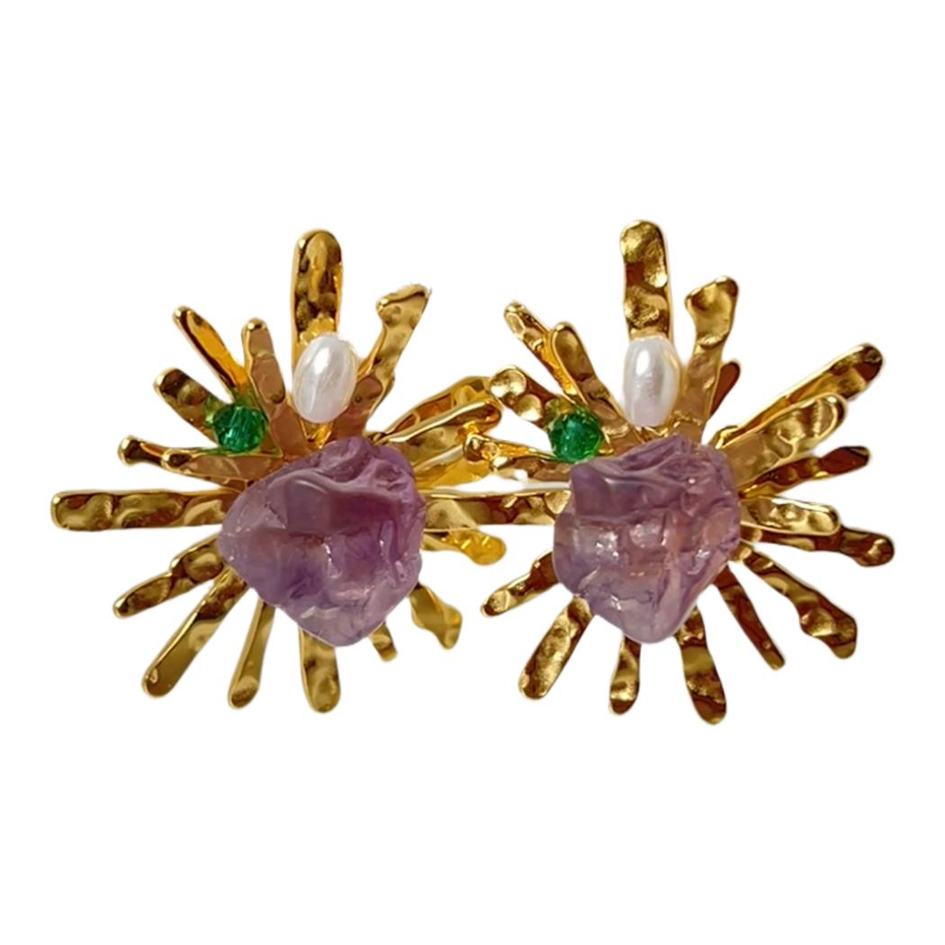 Aretes Amatista