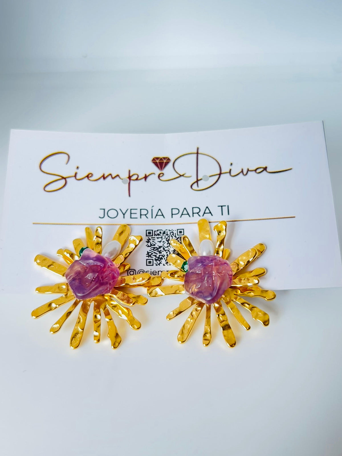 Aretes Amatista